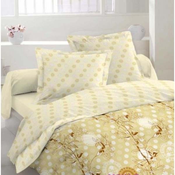 

Комплект Евро постельного белья Moka Textile Капучино Бязь Люкс 200*220