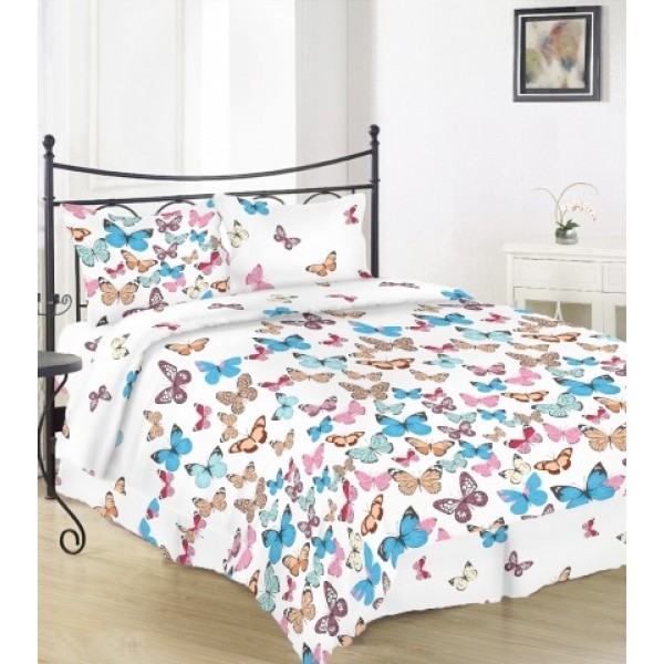 

Комплект Семейного постельного белья Moka Textile Бязь Мотылёк 145*210