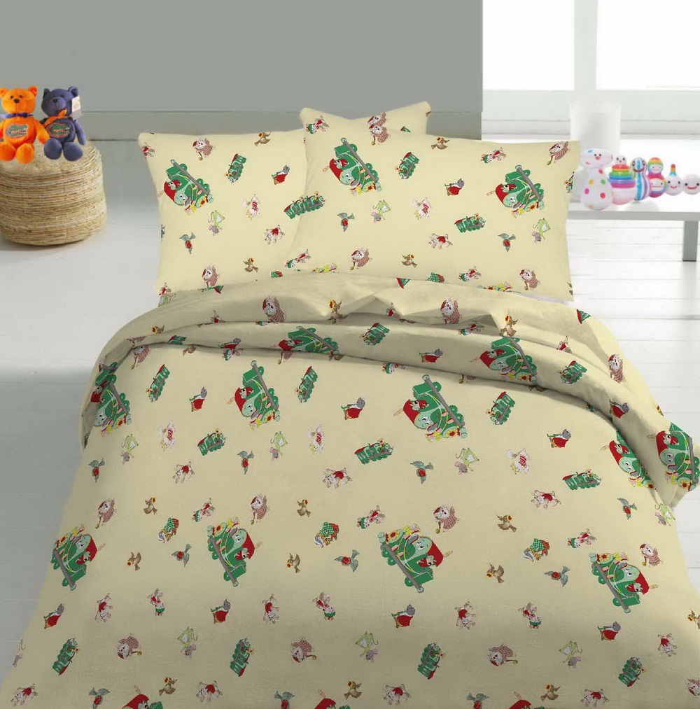 

Комплект Детского постельного белья Moka Textile Бязь Люкс Паравозики 100х145см