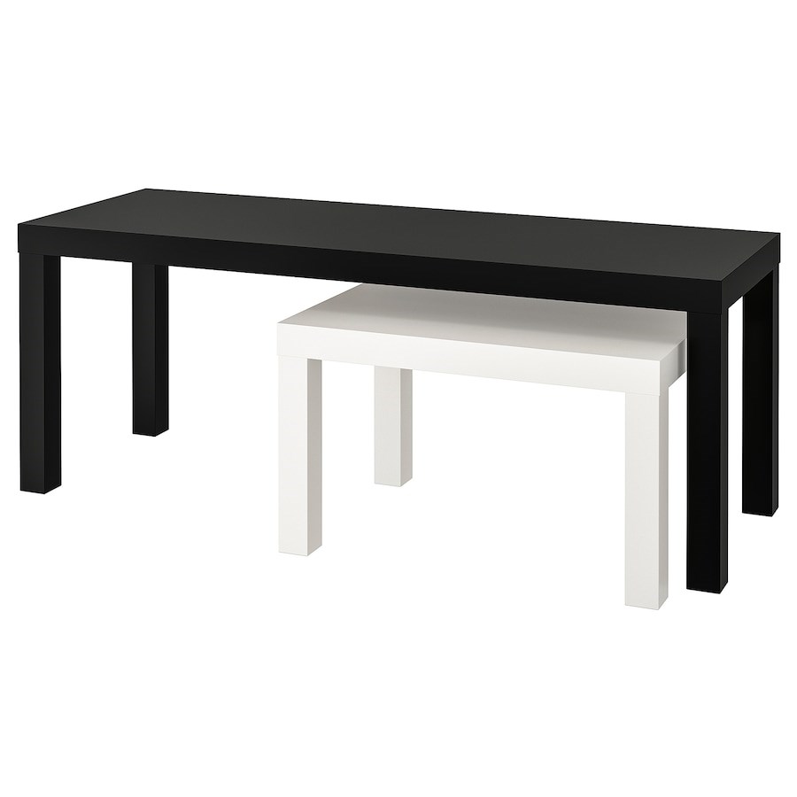

Комплект журнальних столиків IKEA LACK чорний/білий (403.492.63)