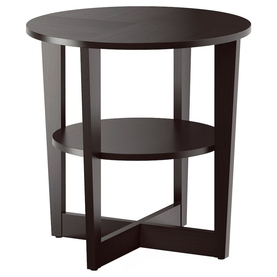 

Журнальний столик IKEA VEJMON 60 см чорно-коричневий (401.366.81)