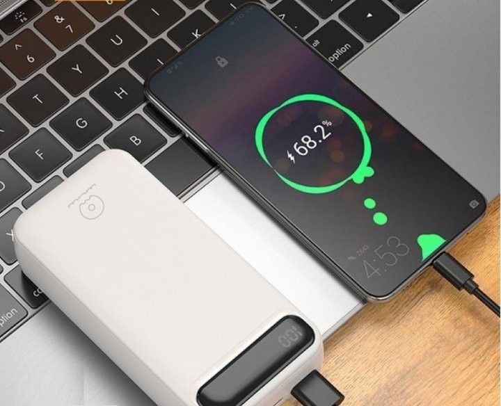 

Павербанк WUW Soft Light 50000mAh с LCD подсветкой white