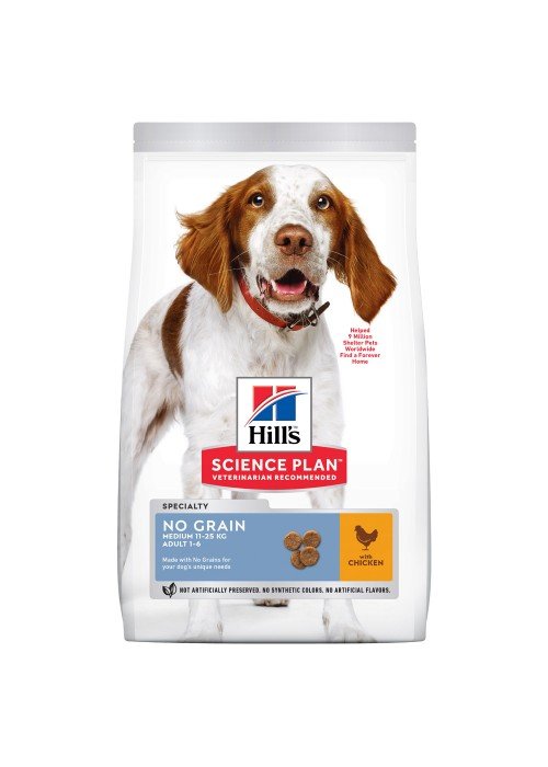 

Сухой корм для собак средних пород с курицей Hill"s ( Хилс ) Adult Medium Breed No Grain 2.5 кг