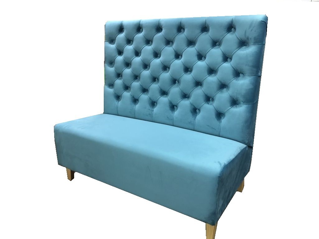 

Диван для кафе, барів, салонів и ресторанів Oxford blue MebliPoint 120 см