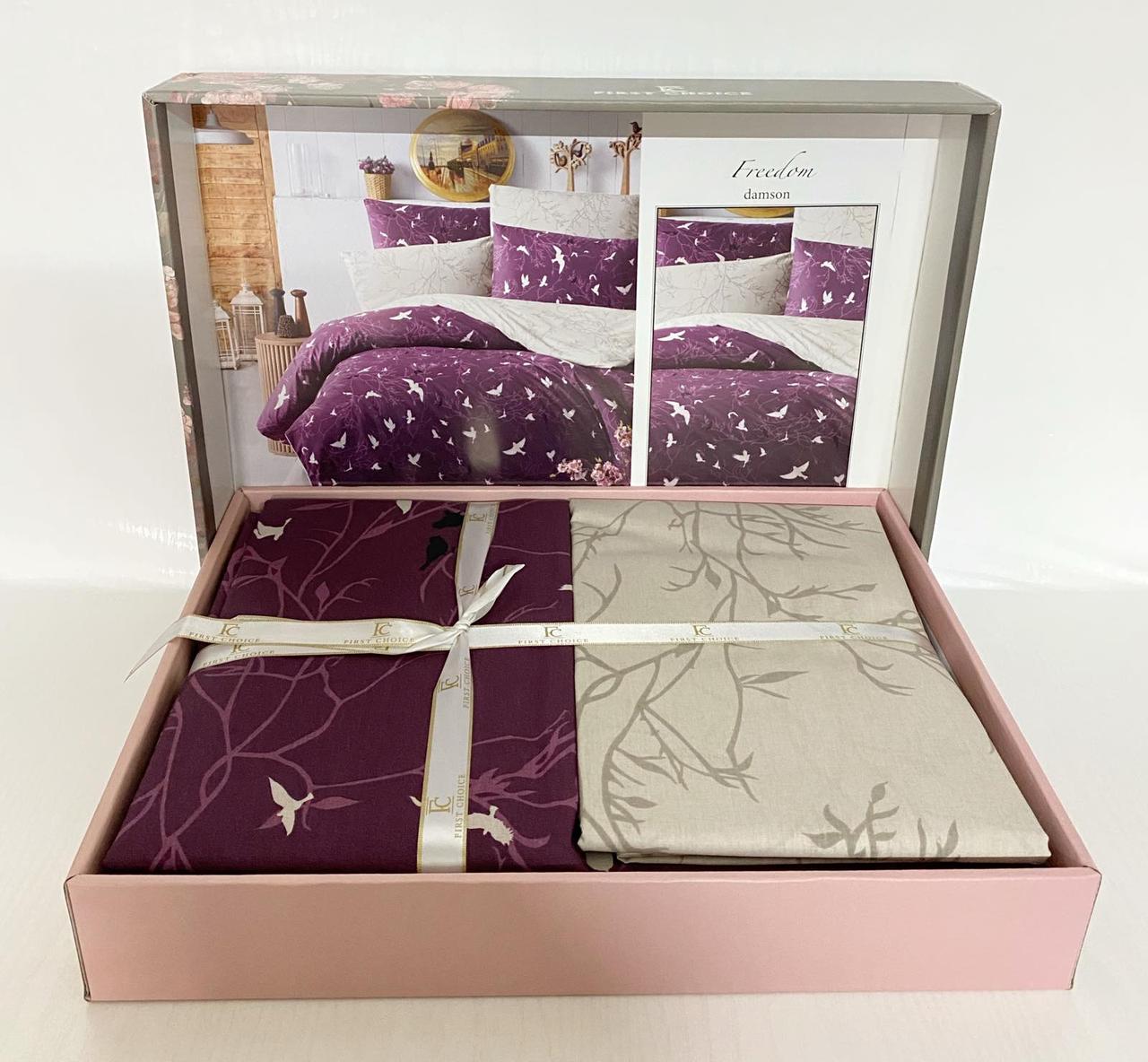 

Постельное белье First Choice ранфорс 200x220 Freedom Damson