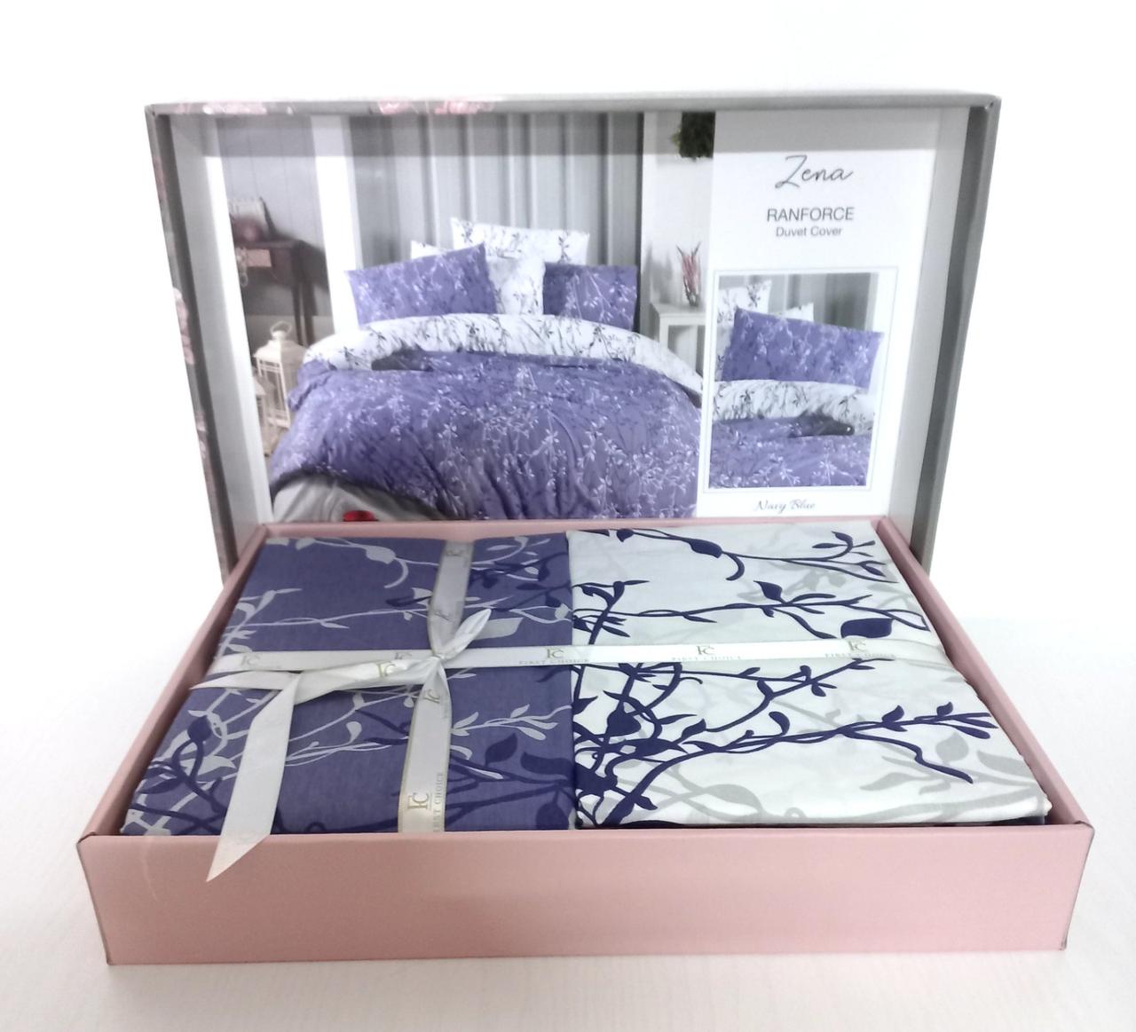 

Постельное белье First Choice ранфорс семейный Zena Navy Blue