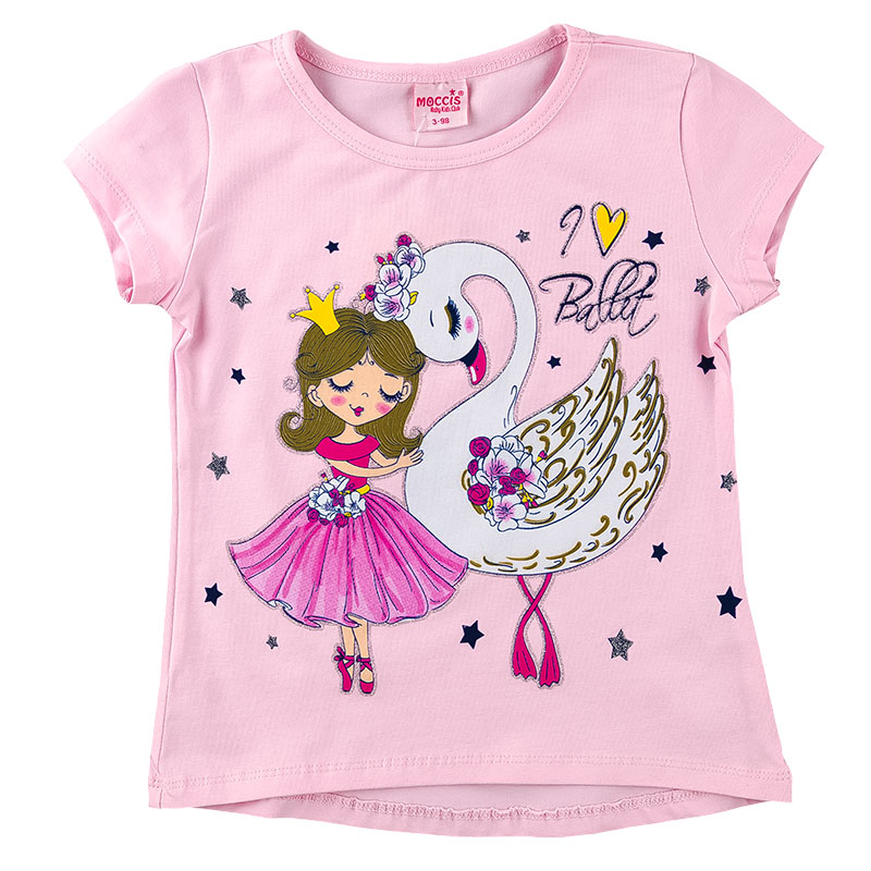 

Футболка для девочки MOCCIS KIDS 1234 104 см розовый