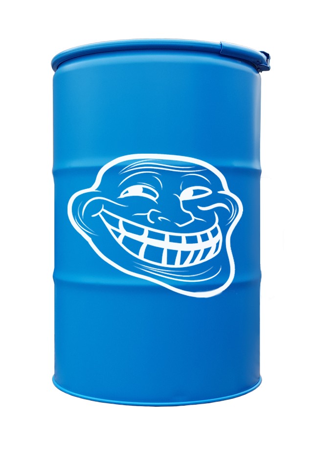 

Бочка дизайнерская в стиле LOFT (ЛОФТ) Тарне Рішення 1А2 внутреннее покрытие заводское 200л голубая МАСКА