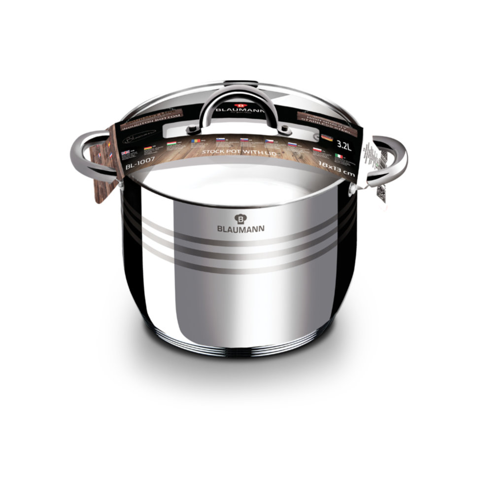 

Кастрюля со стеклянной крышкой 3,2 л Blaumann Gourmet Line BL-1007A