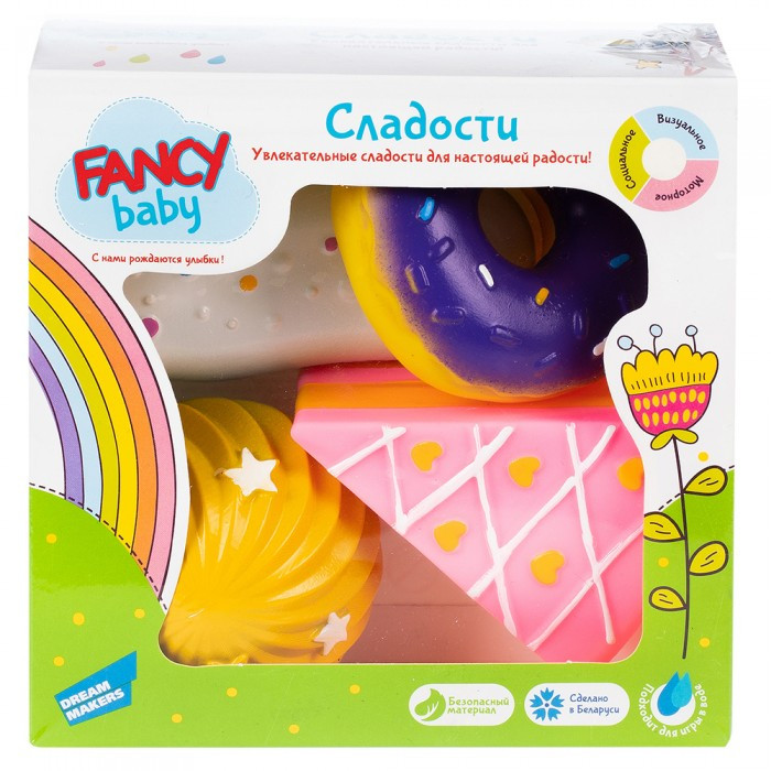 

Набор игрушек Fancy Baby для ванны Сладости 4 шт (SWE03)