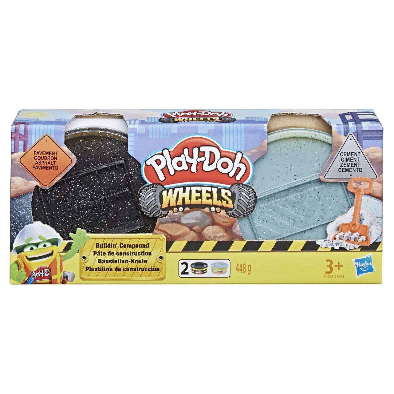 

Игровой набор Hasbro Play-doh Wheels Асфальт и Цемент 448 г (E4525/E4508)