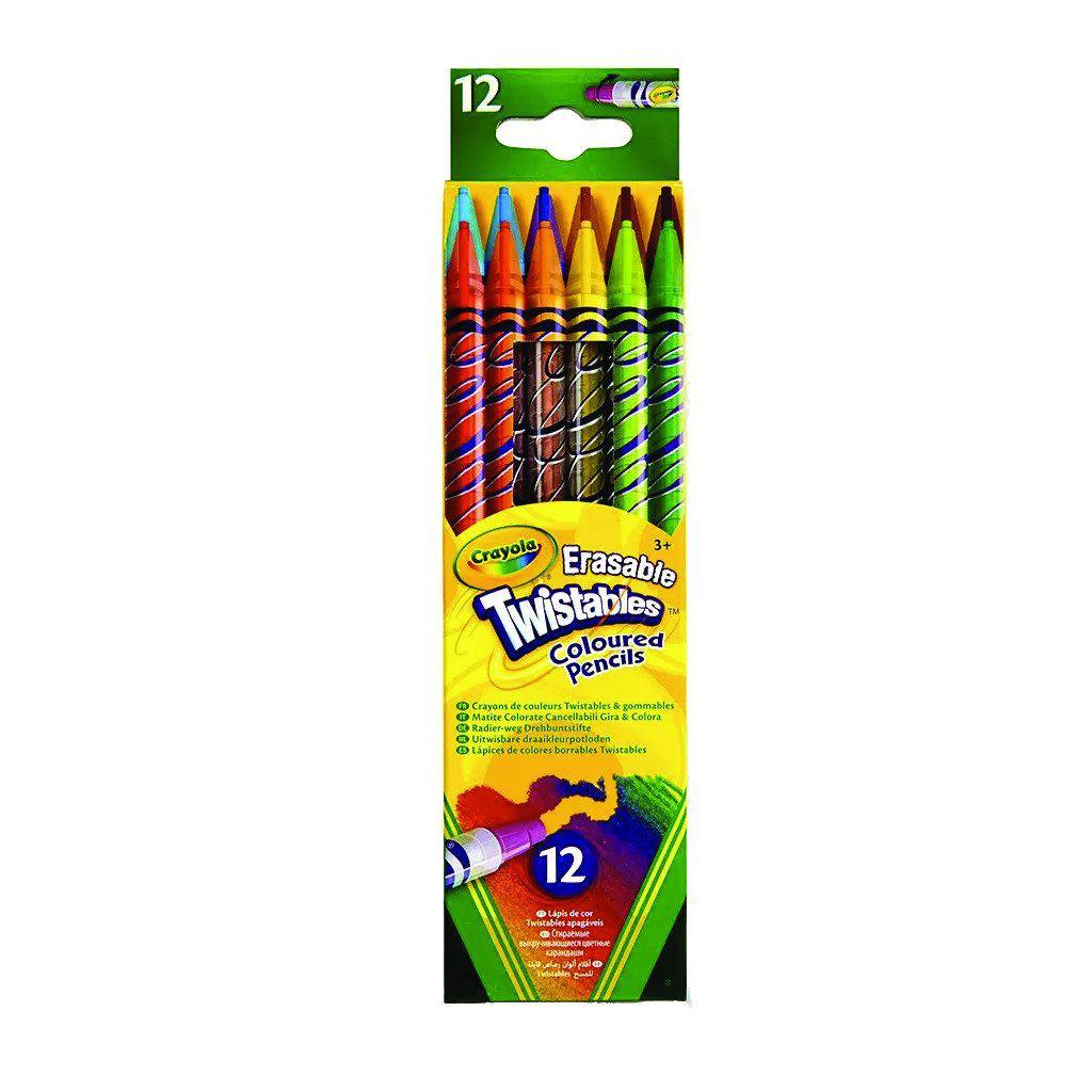 

Цветные карандаши Crayola Twistables вертушки с ластиками 12 шт (68-7508)