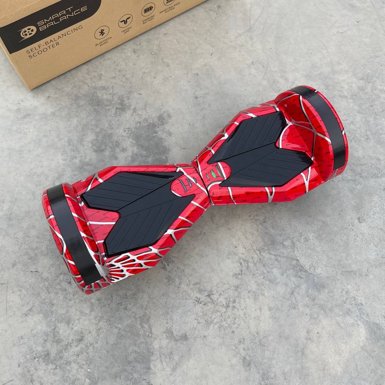 

Гироборд Smart Balance 8 дюймов Спайдер Мен Marvel's Spider-Man с АКБ Samsung 4400mAh / 800Вт Bluetooth-колонка и LED - подсветка колес с алюминиевой рамой