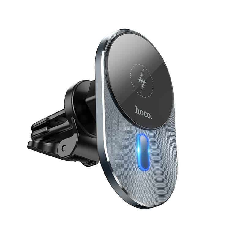 

Автодержатель с беспроводной зарядкой HOCO Magic magnetic wireless fast charging car holder CA91 |5W-15W Max Black