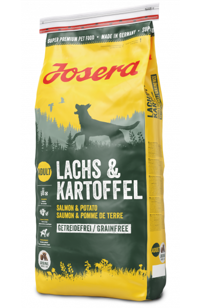 

Беззерновой сухой корм Josera (Йозера) Lachs & Kartoffel для взрослых собак всех пород (лосось) 15 кг