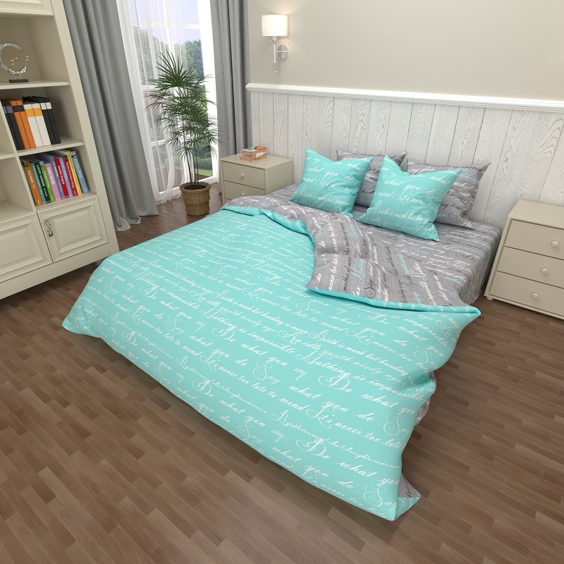 

Комплект постельного белья Уютная Жизнь Бязь Голд Семейный 150x220x2 (K-G-N-7666-frozi-grey)