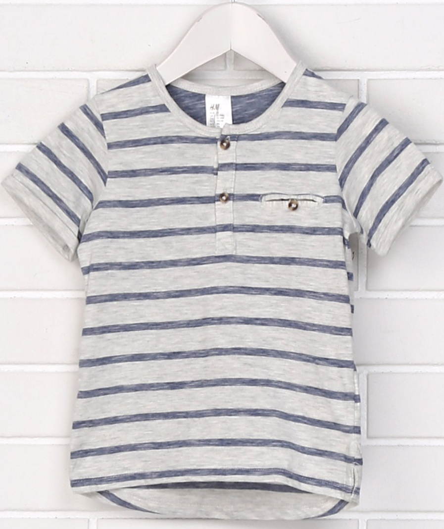 

Футболка H&M 5hm03200263 68 см Светло-серая