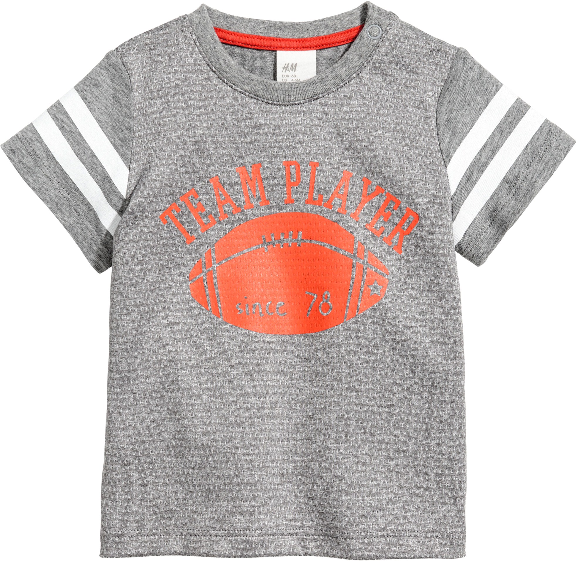 

Футболка H&M 5hm03200252 68 см Серая