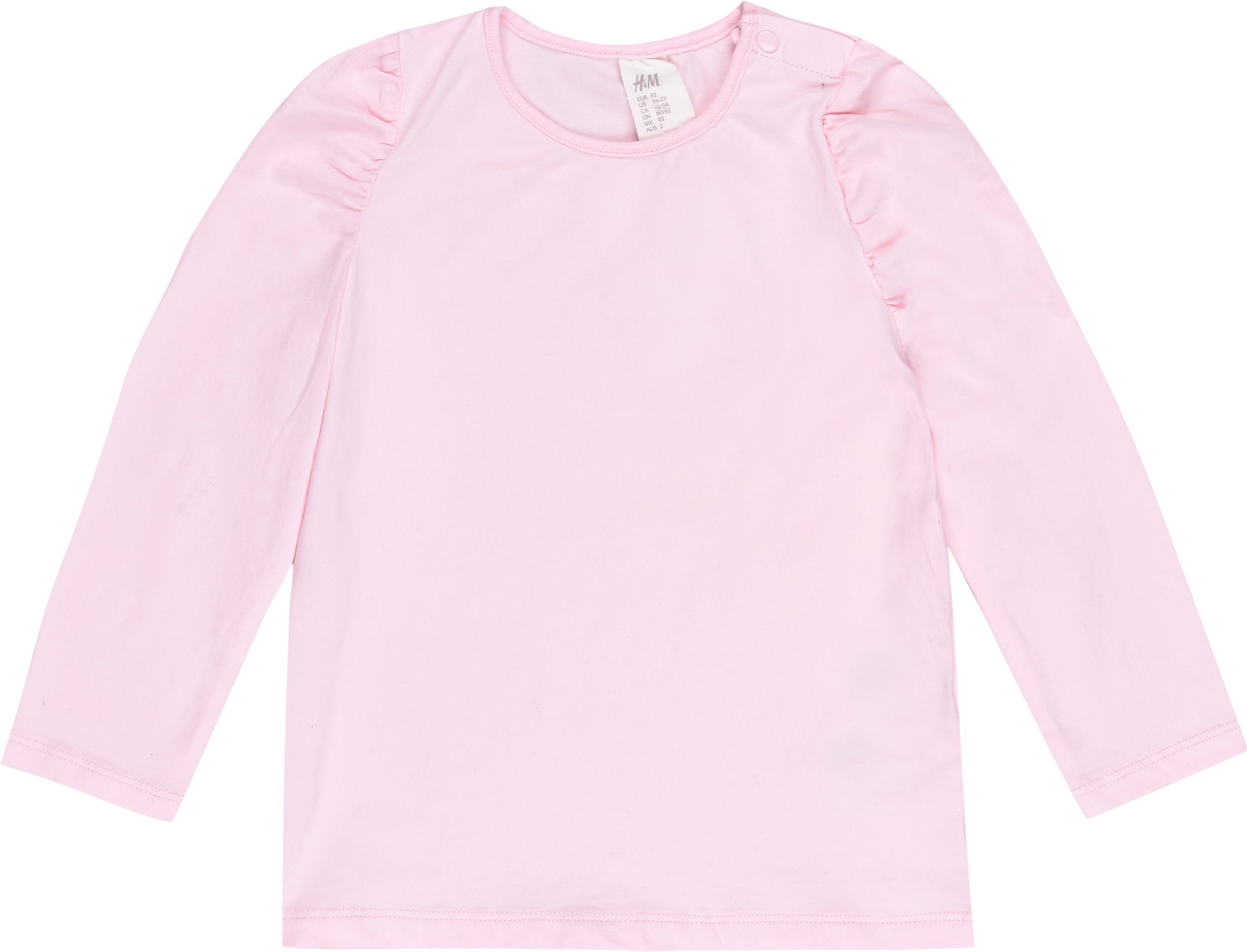 

Футболка с длинными рукавами H&M 5hm03200307 86 см Светло-розовая