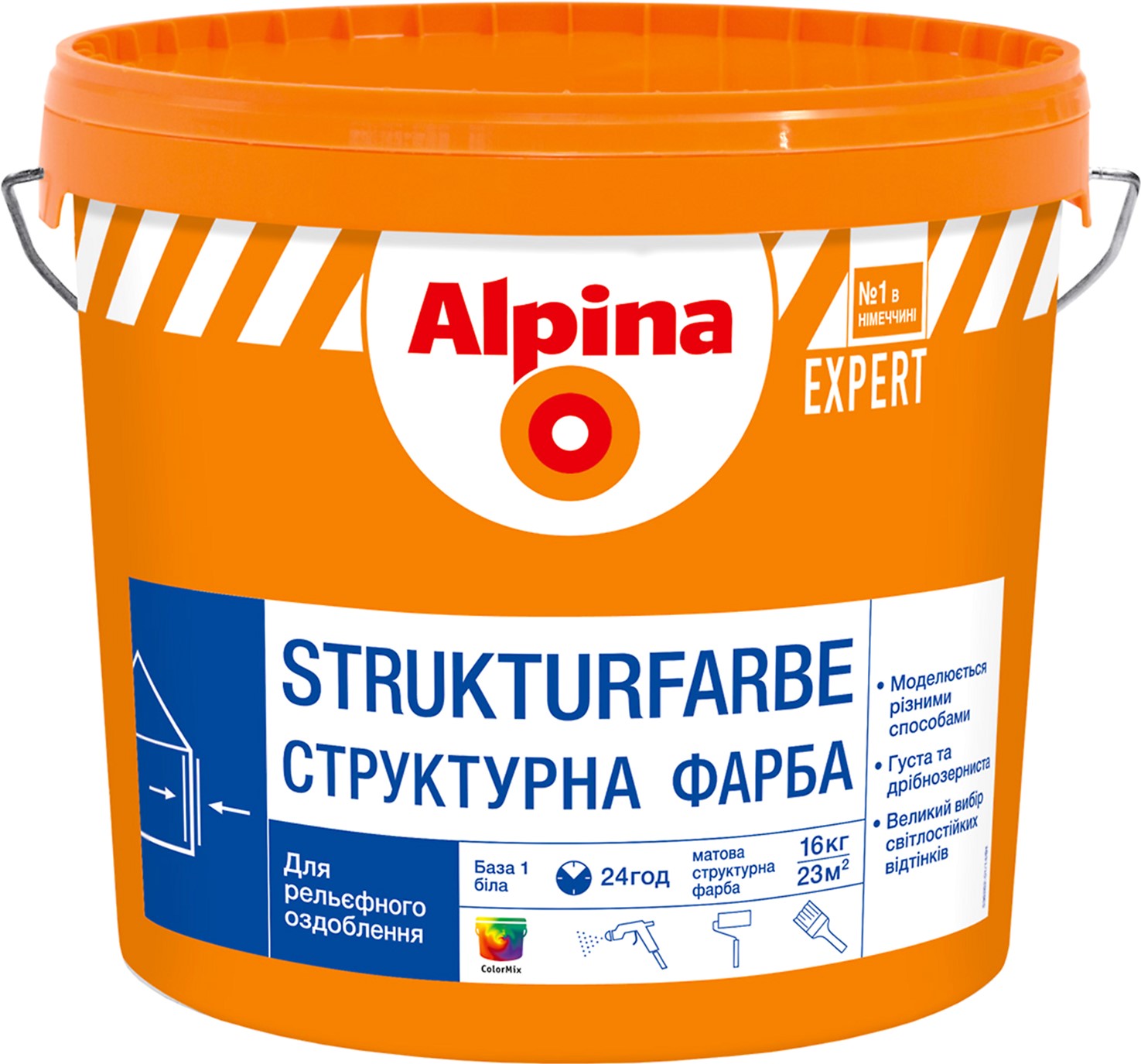 

Краска Alpina Expert Strukturfarbe 16 кг Белая (536235)