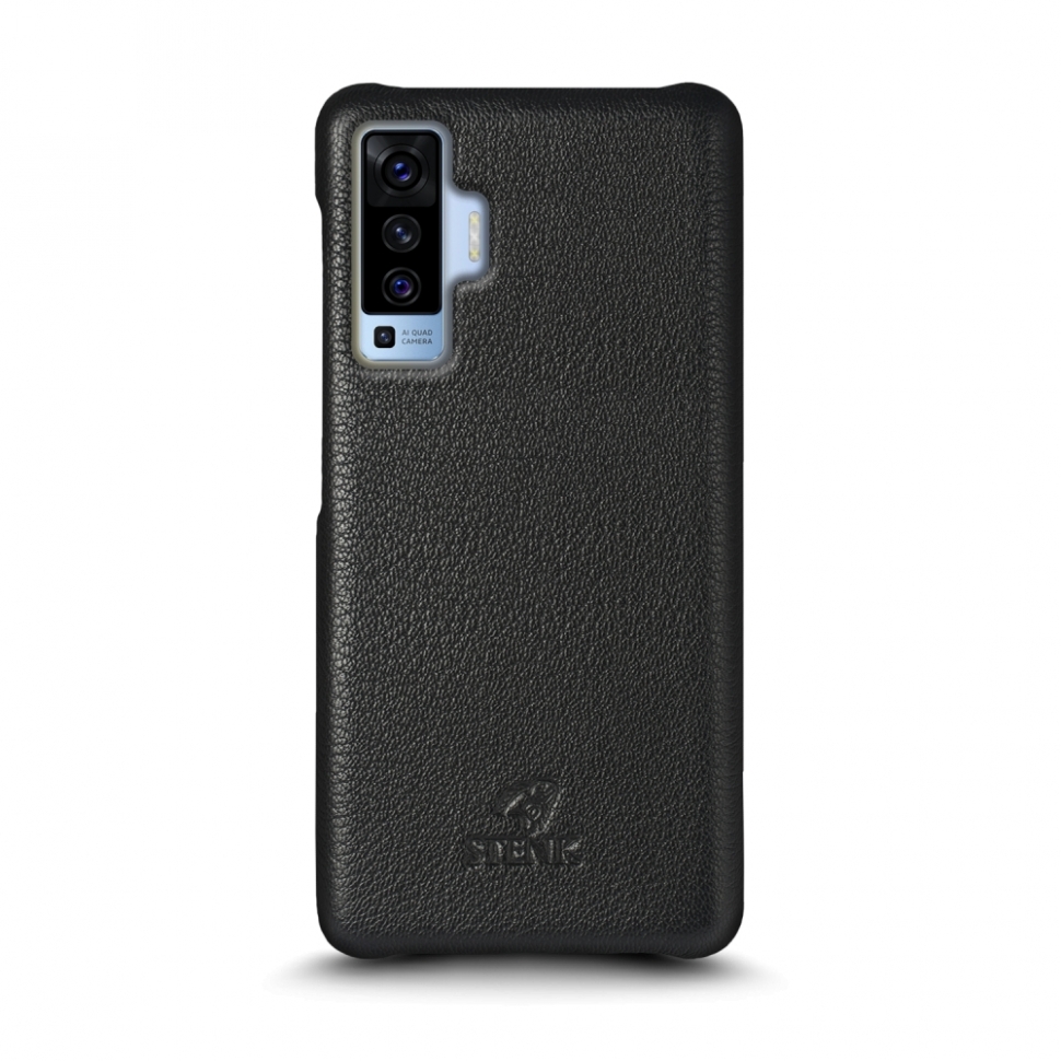 

Кожаная накладка Stenk Cover для Vivo X50 Чёрная