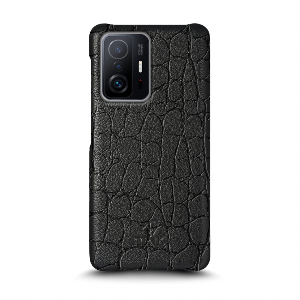 

Кожаная накладка Stenk Reptile Cover для Xiaomi 11T Чёрная