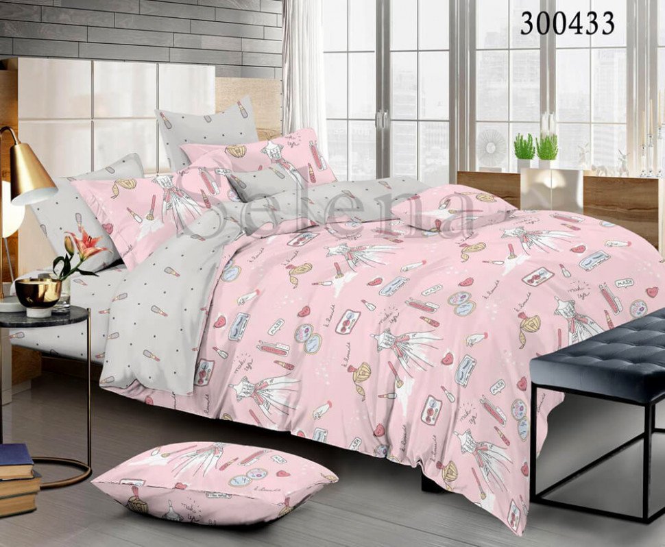 

Постельное белье из сатина Selena Салон шанель 300433 Семейный