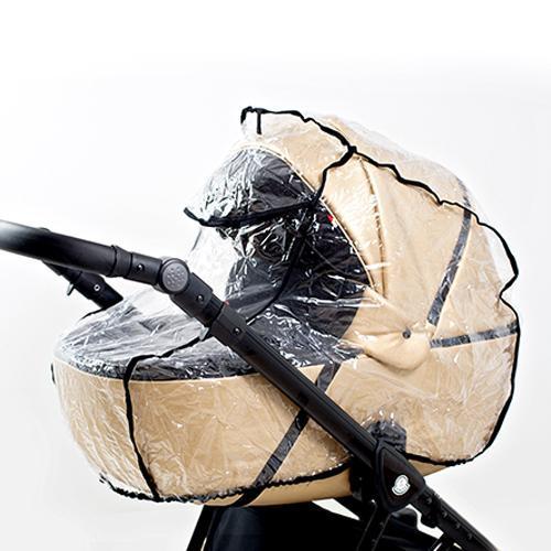 

Дождевик универсальный на детскую коляску с окном Twins, черный (1801-2)