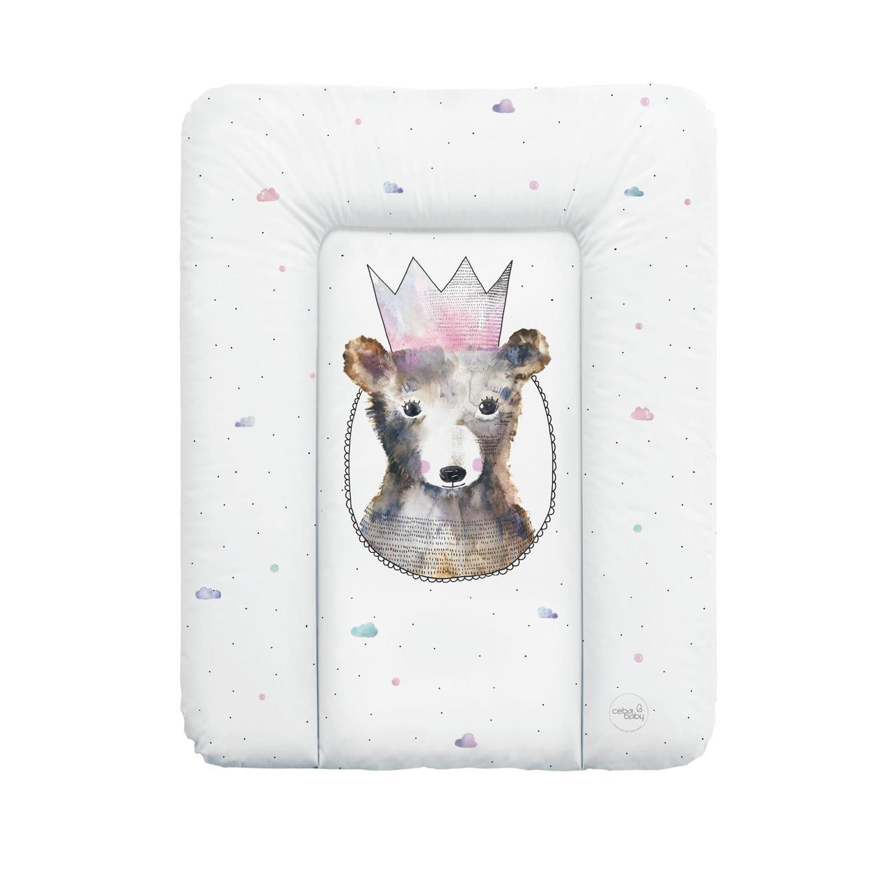 

Пеленальный матрас на комод для новорожденных Cebababy Watercolor World: Princes, 50x70 см, белый (W-143-123-655)