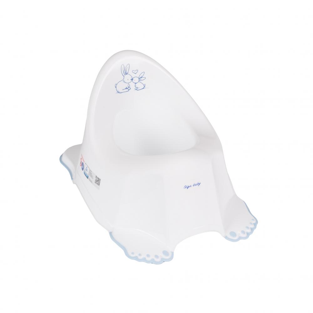 

Детский горшок антискользящий Tegababy Кролики, белый (KR-001-103)