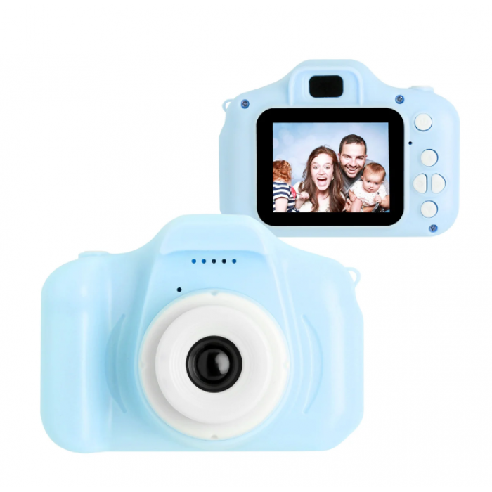 

Детский цифровой фотоаппарат Kids Camera GM14 интерактивная игрушка для фото и записи видео Full HD с 2" дисплеем и зарядкой от USB Синий