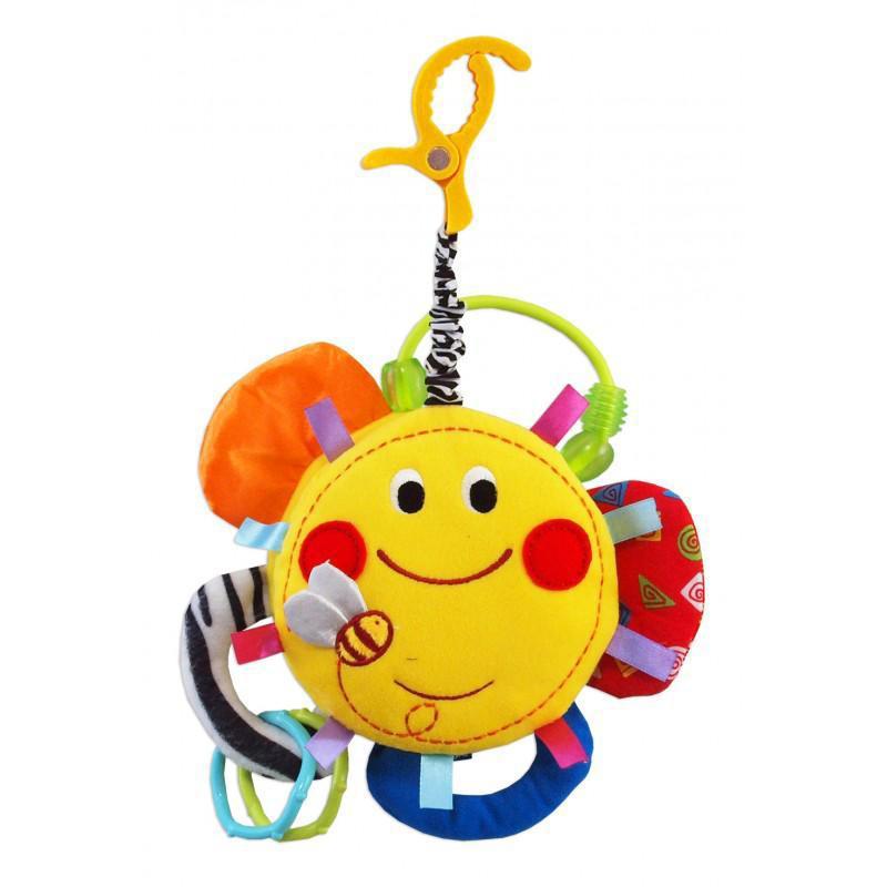 

Плюшевая игрушка подвеска для кроватки\коляски Baby Mix Солнышко, разноцветная (TE-8221-23)