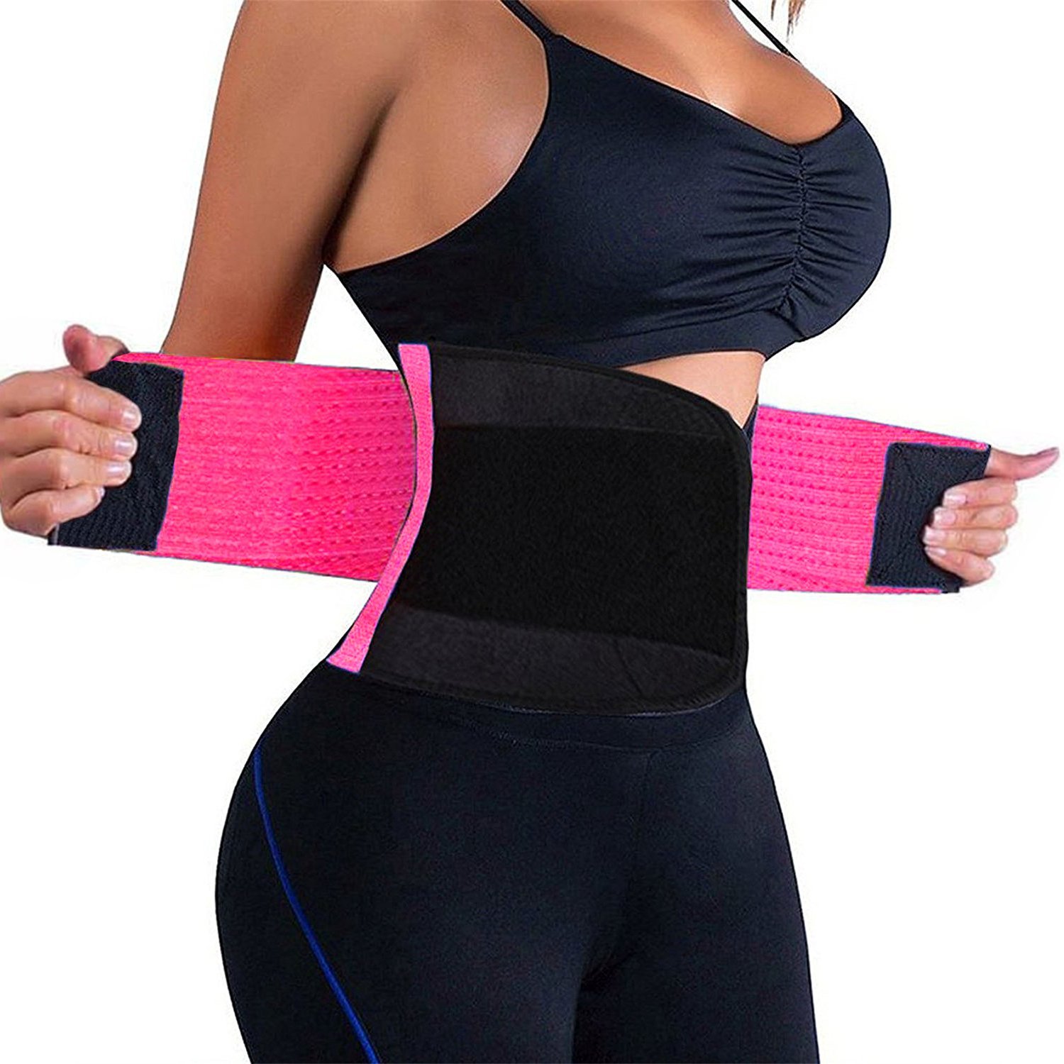 

Фитнес корсет / Пояс для спины, для похудения FitnessON утягивающий с двумя липучками для талии РОЗОВЫЙ Размер M