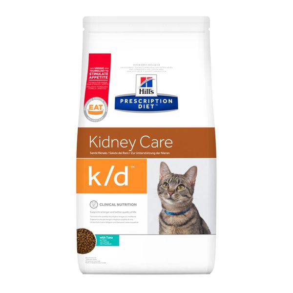 

Сухий корм для котів при захворюванні нирок Hills PD Feline K/D 5 кг (тунець)