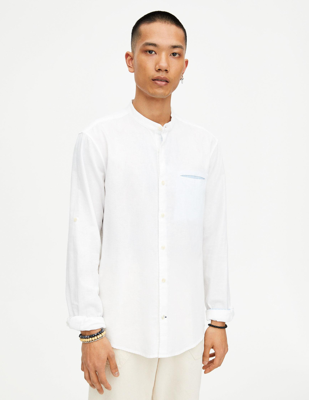 

Рубашка д/р PULL & BEAR М0116135 (5470/500/250) цвет белый, Рубашка д/р PULL & BEAR М0116135 (5470/500/250) цвет белый S