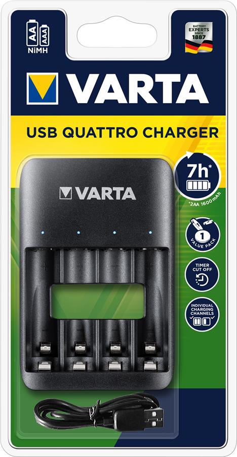 

Зарядное устройство Varta Value USB Quattro Charger pro 4x AA/AAA