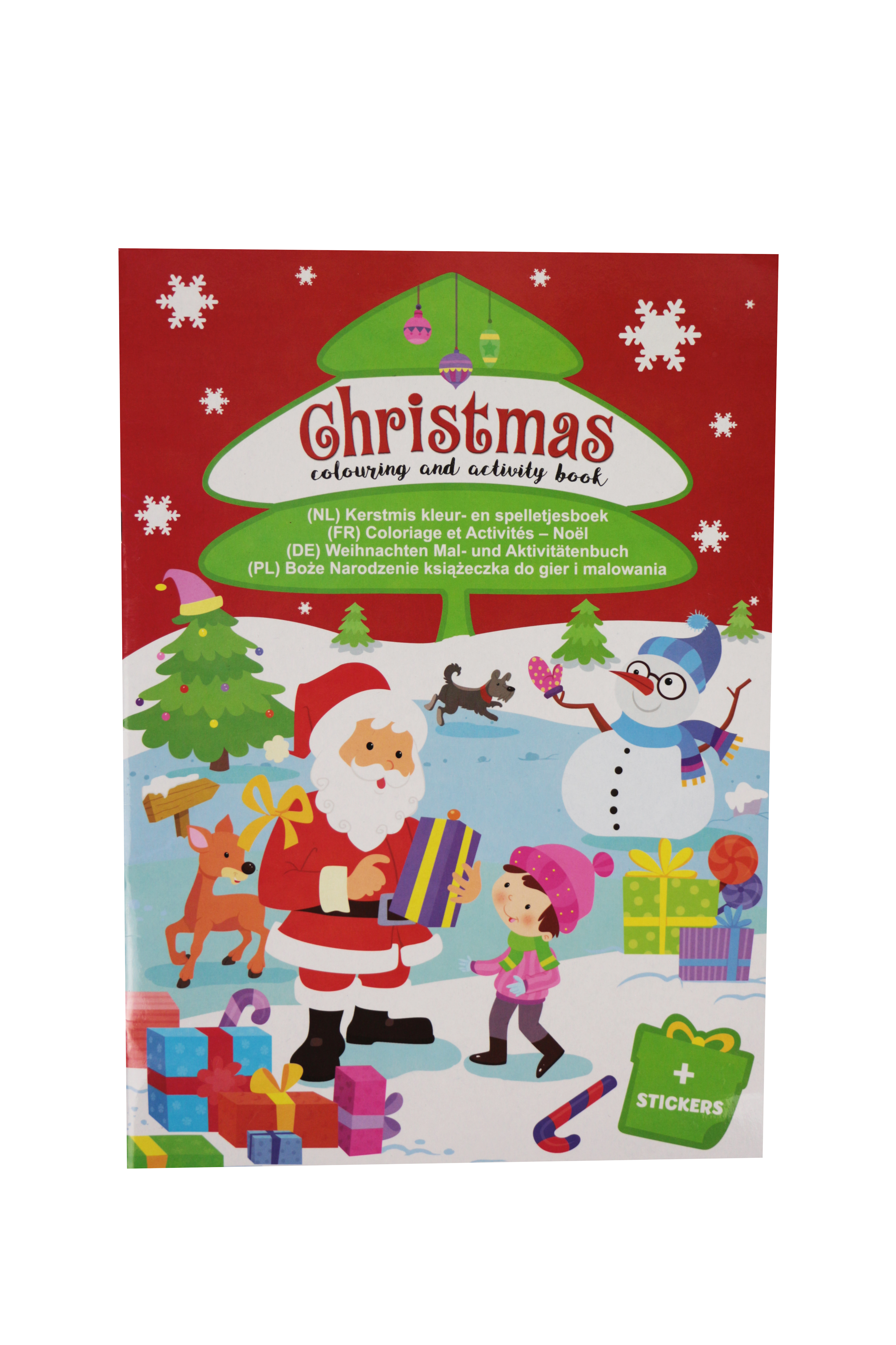 

Новогодняя развивающая раскраска со стикерами Christmas gifts разноцветный NY-690230