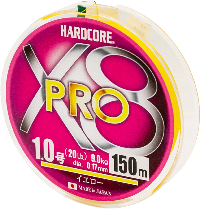 

Шнур Duel Hardcore X8 PRO 150 м 0.17 мм 9 кг #1.0 Yellow (H3880-Y)
