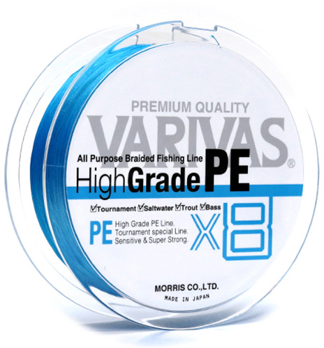 

Шнур Varivas High Grade PE X8 Ocean 150 м #1.2 Water Blue (РБ-722499)