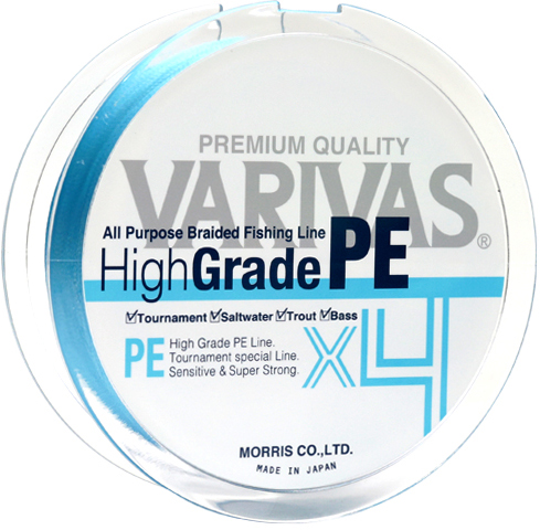 

Шнур Varivas High Grade PE X4 Water 150 м #1.2 Water Blue (РБ-713906)