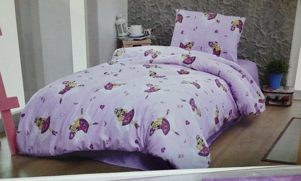 

Турецкое Подростковое постельное белье ZERON 160x220 Balerina Балерина Хлопок 100% Pembe