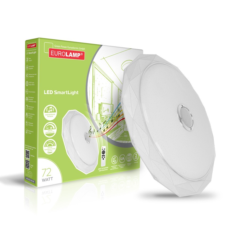 

EUROLAMP LED Світильник "СМАРТ ЛАЙТ" RGB 72W 3000K-6500K