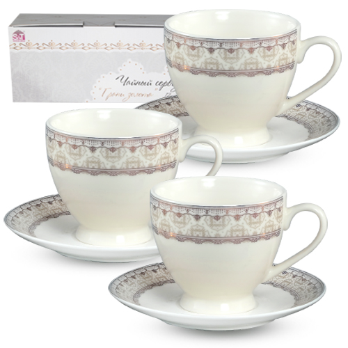 

Набор сервиз чайный 12 предметов в подарочной упаковке SNT 220 мл "Абстракция5"