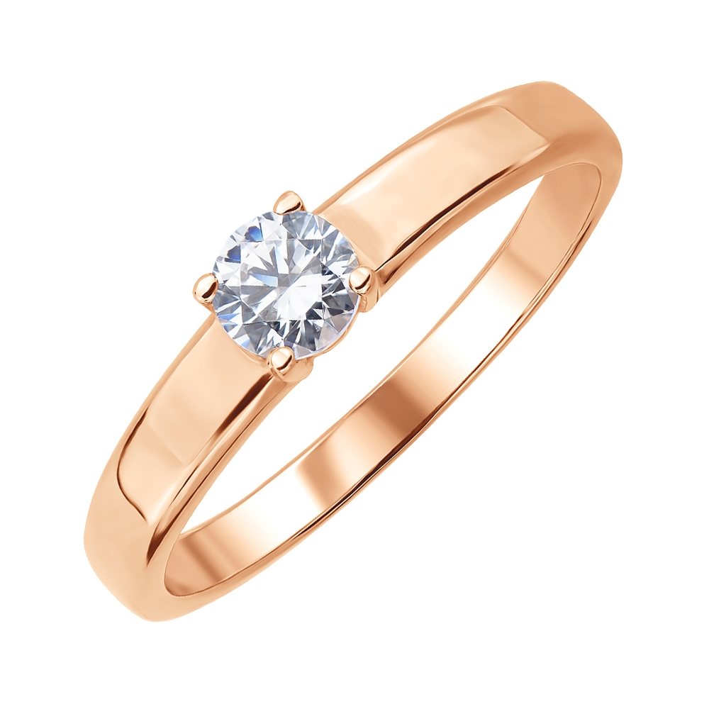 

Кольцо из красного золота с фианитом S Zirconia 000141445 16 размера