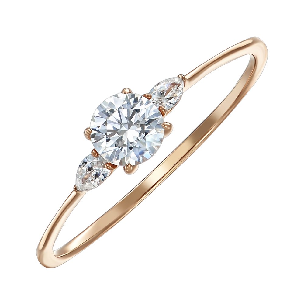 

Кольцо из красного золота с фианитами S Zirconia 000150327 19 размера