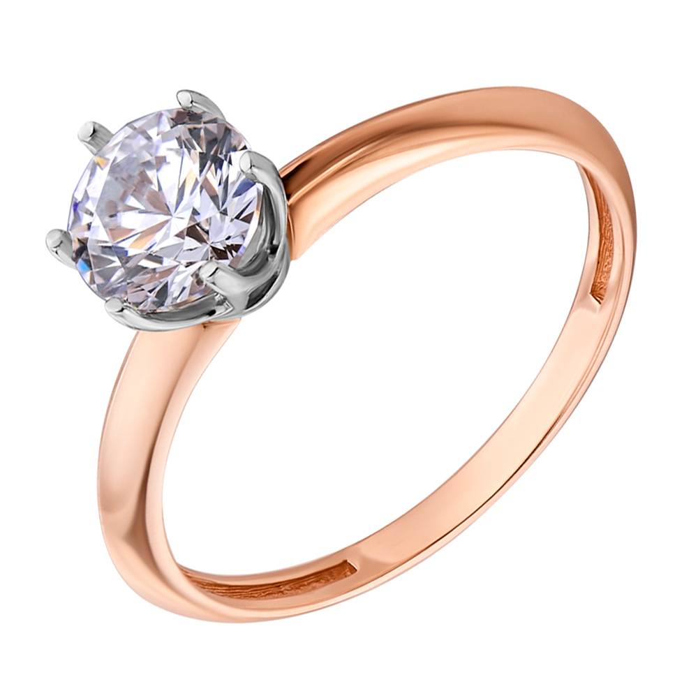

Кольцо из красного золота с фианитом S Zirconia 000036758 18.5 размера