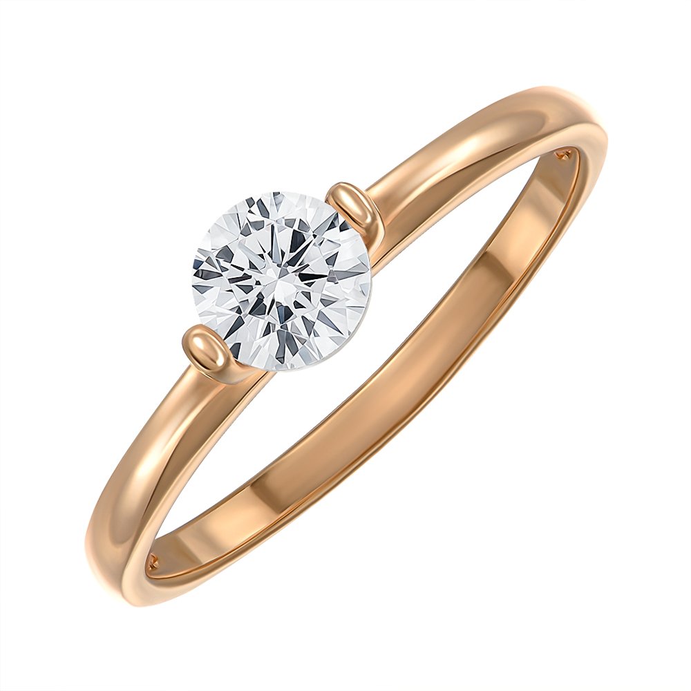 

Кольцо из красного золота с фианитом S Zirconia 000149641 18.5 размера
