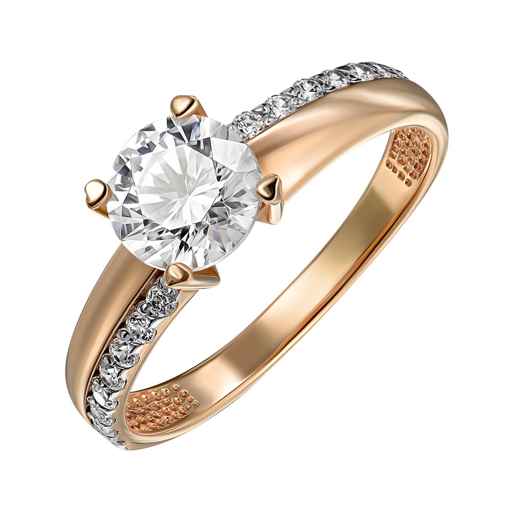 

Кольцо из красного золота с фианитами S Zirconia 000143505 18.5 размера