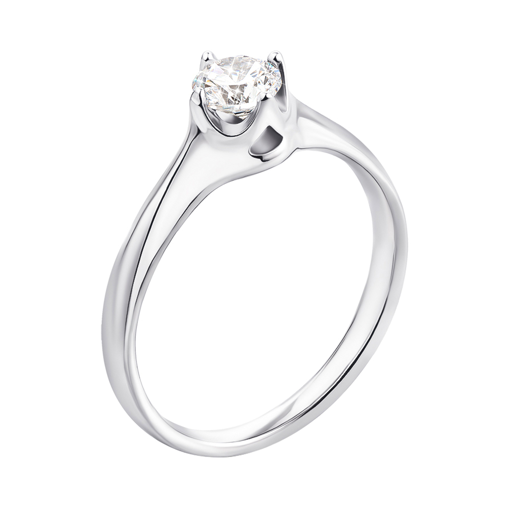 

Серебряное кольцо с фианитом 000133614 16.5 размера