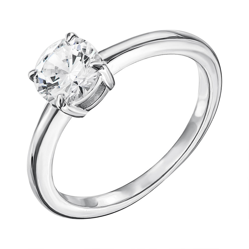 

Серебряное кольцо с фианитом 000133966 17 размера